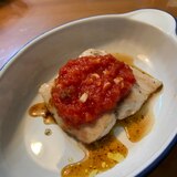 魚（シイラ）のバター焼き〜トマトソースを添えて〜